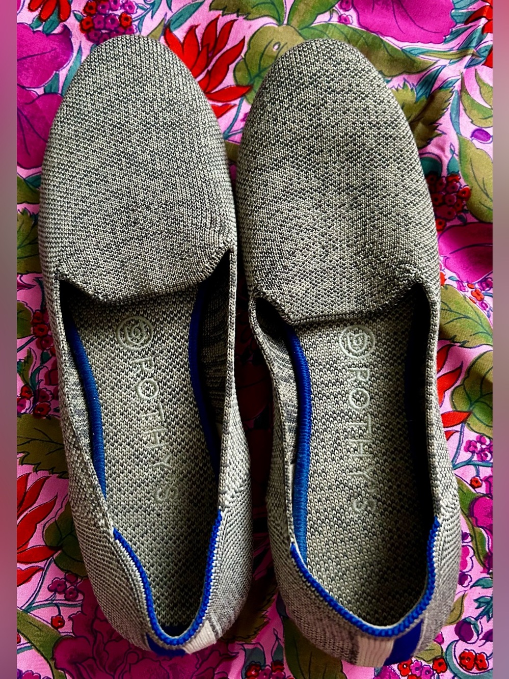 Rothy's Heather Grey Loafer Comfortable Casual Rounded Toe Washable 7.5 Travel